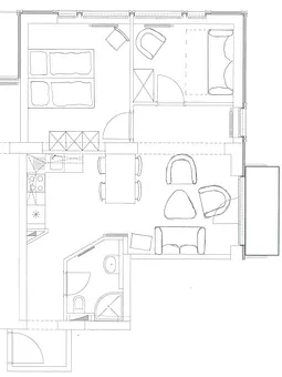 Der Grundriss der Wohnung