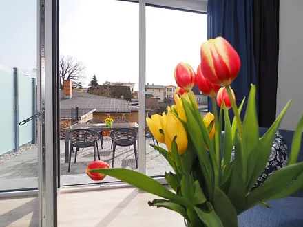 Blick auf die Terrasse