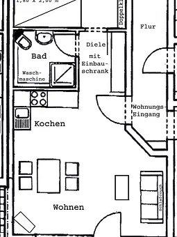 Grundriss der Erdgeschosswohnung