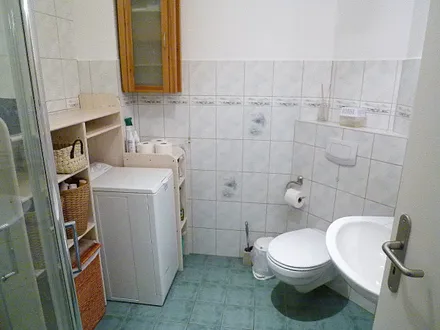 Badansicht links mit Waschmaschine