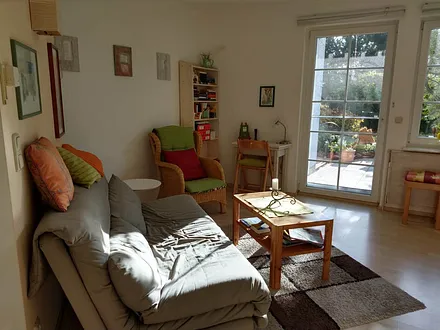 Sitzecke mit Schlafcouch