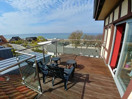 Südsonne auf der ca.20 qm Dachterrasse 