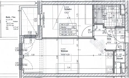 Grundriss der Wohnung