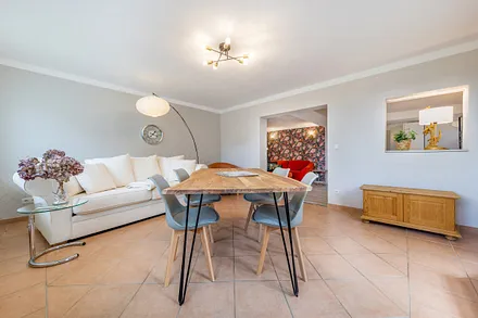 Blick von der Veranda zum Wohnzimmer.