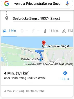 In 11 Minuten zu Fuß am Strand