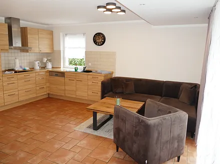 Wohn- und Esszimmer mit Küchenzeile