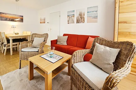 Wohnzimmer mit Schlafcouch zum Ausziehen ( 2 Personen)