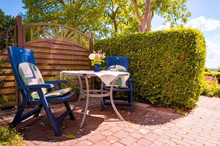 Grillecke vor dem Haus