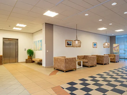 Die Lobby in der Residenz Bel Vital.