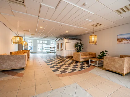 Die Lobby in der Residenz Bel Vital.