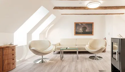 Wohnzimmer mit Kaminofen