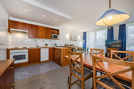 Wohnbereich mit offener Küchenzeile