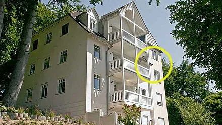 Lage der Wohnung im Haus B