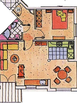 Grundriss der Wohnung 18