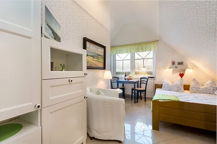 Der Blick ins feine Ferienzimmer.