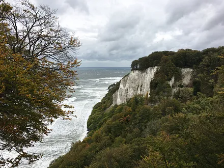 Die Kreidefelsen im Herbststurm.