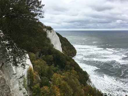 Die Kreidefelsen im Sturm.