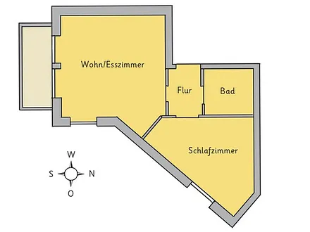 Grundriss der Wohnung