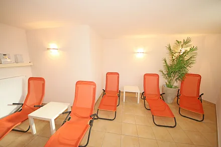 Ruhebereich nach dem Saunagang