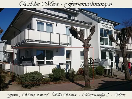 Villa Maria, Lage der Wohnung "Marie al mare" im Haus