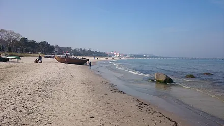 Strand Blickrichtung Kurhaus