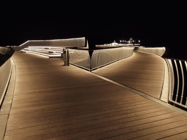 Koserower Seebrücke bei Nacht