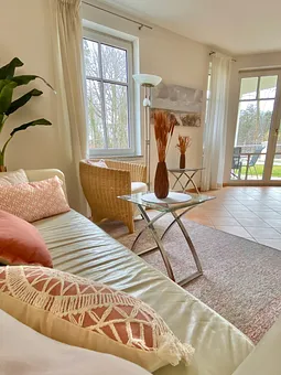 Der schöne Sitzbereich