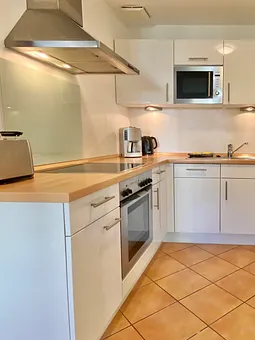 Blick in die offene Küche