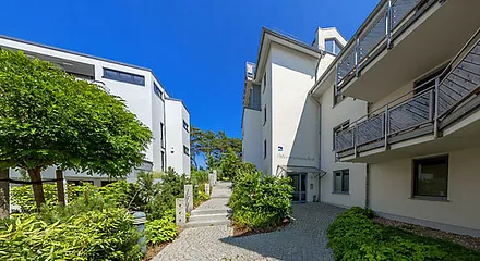 Zugang vom Grundstück auf die Promenade