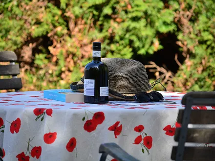 Die möblierte West-Terrasse