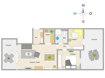 Der Grundriss der Wohnung