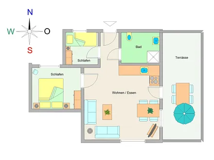 Der Grundriss der Wohnung