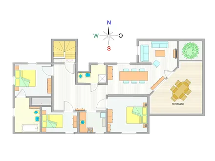 Der Grundriss der Wohnung