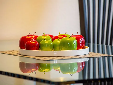 Der kombinierte Wohn- und Essbereich in der unteren Etage