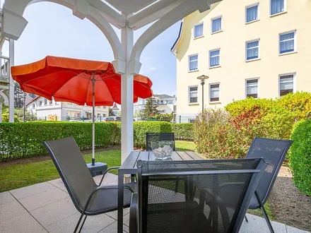 Die möblierte Terrasse