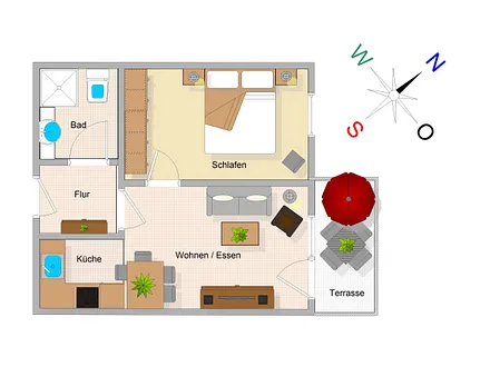 Der Grundriss der Wohnung
