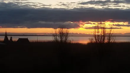 Sonnenaufgang über dem Bodden