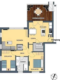 Grundriss Frienwohnung Fewotraum Zingst