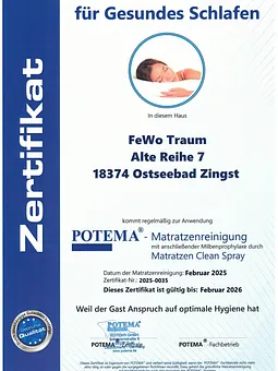 Jährliche Matratzenreinigung