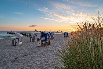 Sonnenaufgang am Strand von Zingst