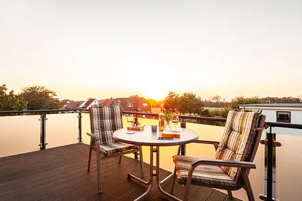 Balkon mit Blick auf die Ostsee