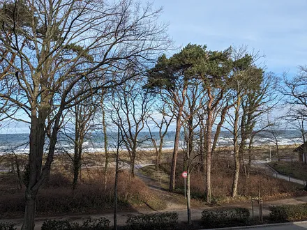 Blick vom Balkon zur Ostsee in den Wintermonaten
