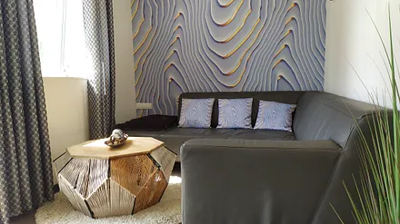 Blick in das Wohnzimmer 