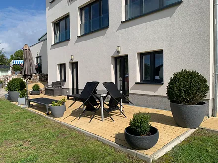 Blick auf die Terrasse