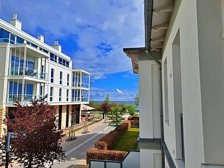 seitlicher Meerblick, Ausblick vom Wohnzimmer