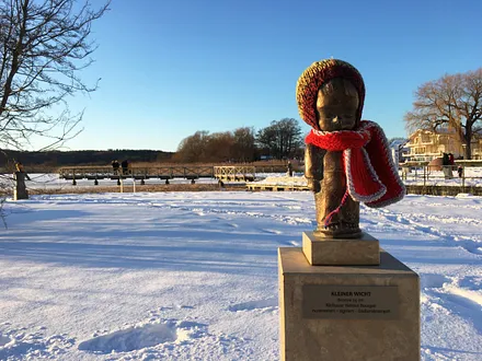 Am Schmachter See in Binz im Winter.