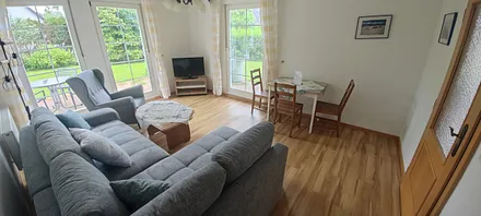 Wohnzimmer mit Schlafcouch für bis zu 2 Personen