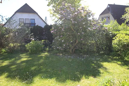 Blick von der Terrasse in den Garten