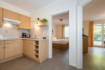 Eintritt mit Küchenzeile