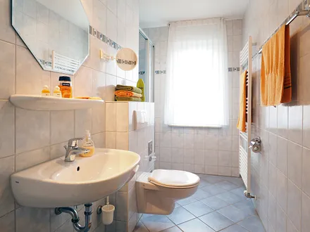 Badezimmer 1. WC und Dusche